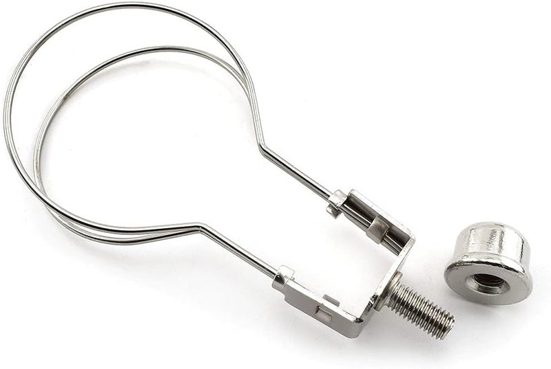 MARRTEUM Lamp Shade Light Bulb Clip Adapter with Solid Lamp Finial for Table and Floor Lamps [2set Silver] - Image 2